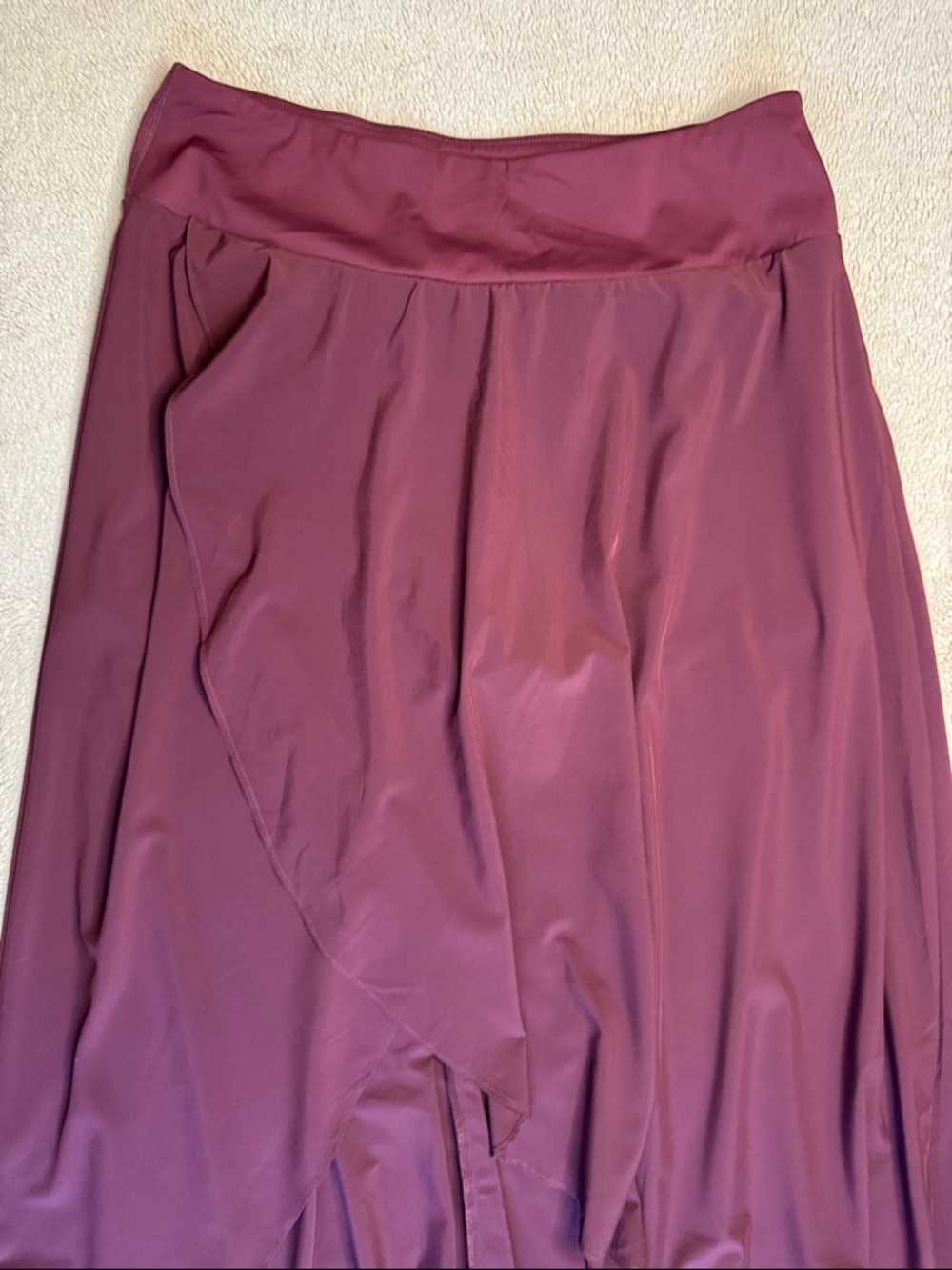 Halara Breezeful High Waisted High Low Skirt sz XL Wine Red Purple Burgundy - Picture 3 of 9
